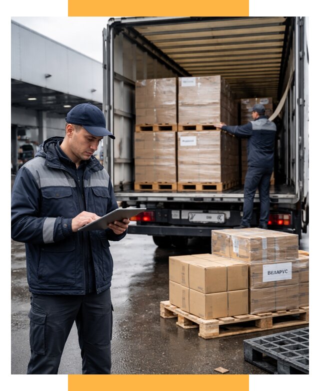 Доставка грузов из Беларуси от 15552 р. логистика СетСервис-Рзв